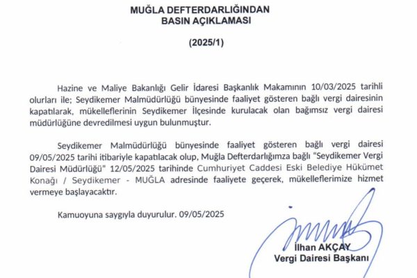 Seydikemer’de Mal Müdürlüğü Kapanıyor, Vergi Dairesi Açılıyor